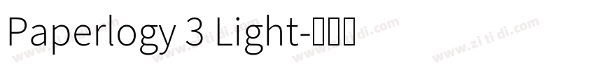 Paperlogy 3 Light字体转换